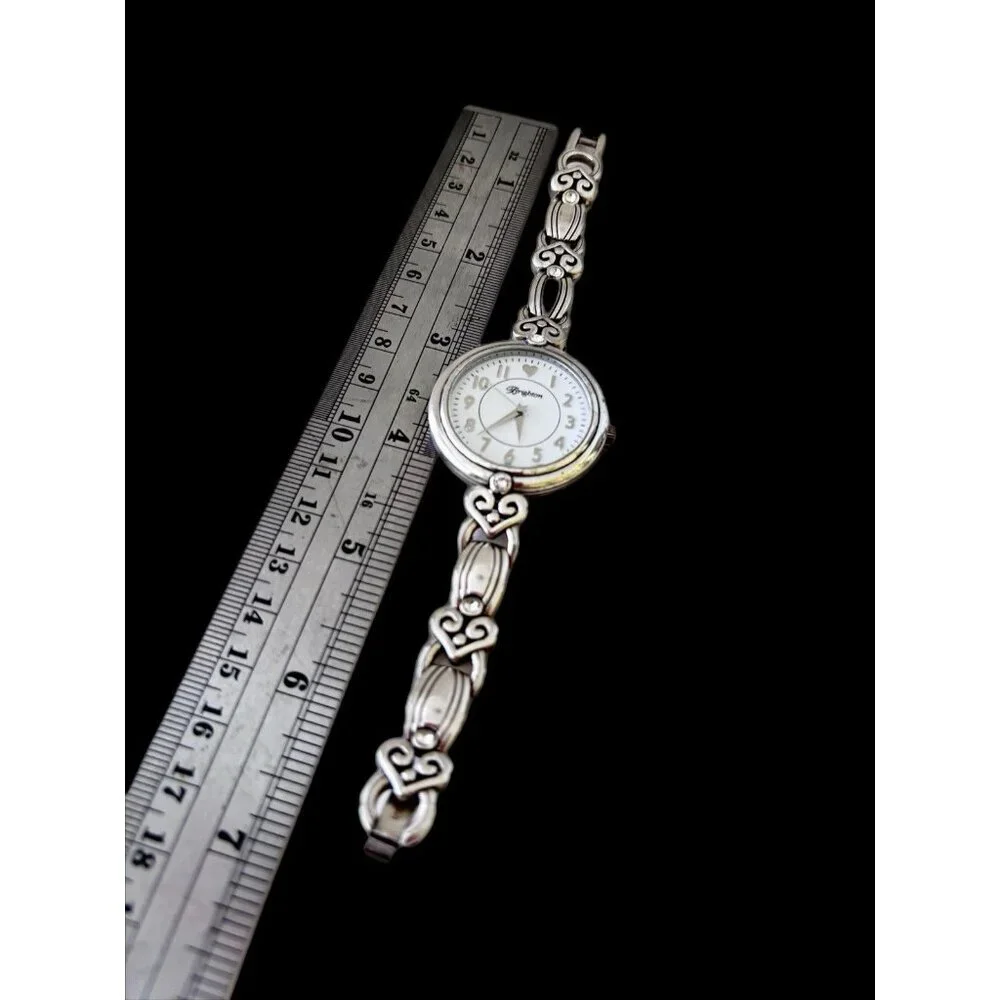 Brighton La Palma Watch Silver Hearts Crystals 7